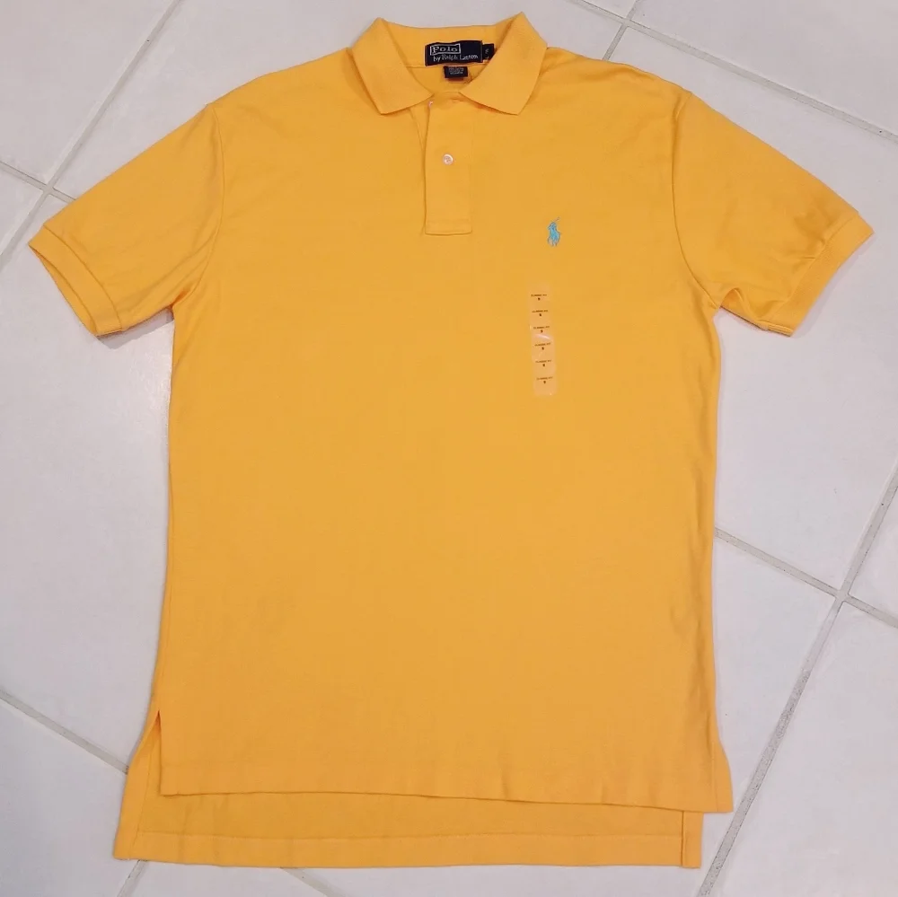 Polo Ralph Lauren Cotton Polo Shirt Classic Fit Fair Orange Sz Small NWT